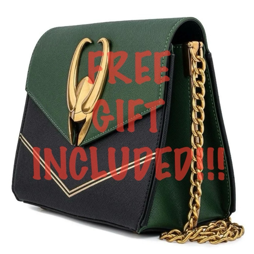 LoungeFly Marvel Loki Faux Leather Crossbody Bag